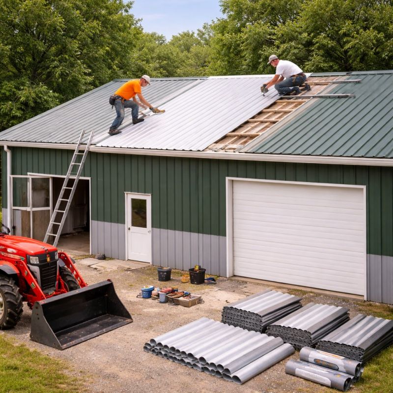 Barn Roof Installation in Fredericksburg, VA